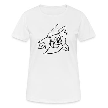 Fleur, Fleurs Noires, Fleur Noire, Fleur, Fleurs Roses - T-shirt respirant Femme - blanc - Devant - AI Model Female 172 dark (172cm)