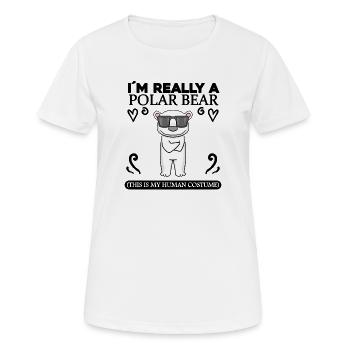 Ours polaire Ours polaire Dictons - T-shirt respirant Femme - blanc - Devant - AI Model Female 172 dark (172cm)