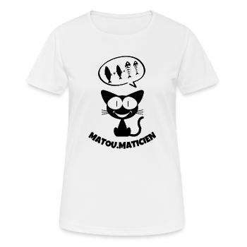 mathématiques, mathématicien, fan de math - T-shirt respirant Femme - blanc - Devant - AI Model Female 172 dark (172cm)