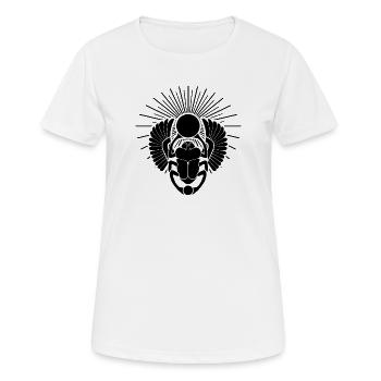 Egyptian winged beetle | God of Ancient Egypt - Women's Breathable T-Shirt - white - Front - AI Model Female 172 dark (172cm)