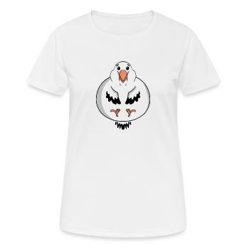 Graisse corporelle de mouette - T-shirt respirant Femme - blanc - Devant - AI Model Female 172 dark (172cm)