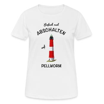 Kultiger Leuchtturm Insel Pellworm, abschalten - Frauen T-Shirt atmungsaktiv - Weiß - Vorne - AI Model Female 172 dark (172cm)