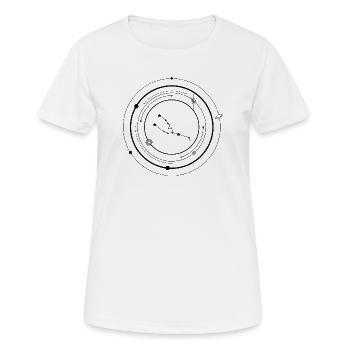 Mitternachts-Tinten-Starburst - Frauen T-Shirt atmungsaktiv - Weiß - Vorne - AI Model Female 172 dark (172cm)