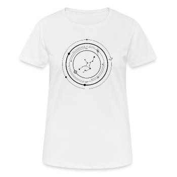 Silhouette en étoile de minuit - T-shirt respirant Femme - blanc - Devant - AI Model Female 172 dark (172cm)