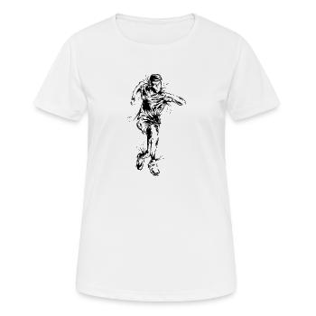 Marathon de course à pied - T-shirt respirant Femme - blanc - Devant - AI Model Female 172 dark (172cm)