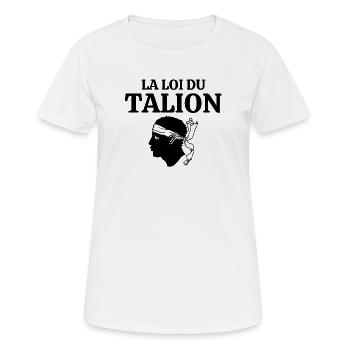 Corse, j'aime la Corse, je suis Corse - T-shirt respirant Femme - blanc - Devant - AI Model Female 172 dark (172cm)
