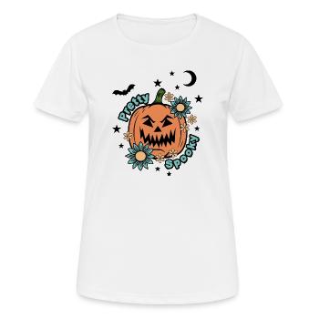 Citrouille d’Halloween - Pretty Spooky - Mignon Halloween - T-shirt respirant Femme - blanc - Devant - AI Model Female 172 dark (172cm)