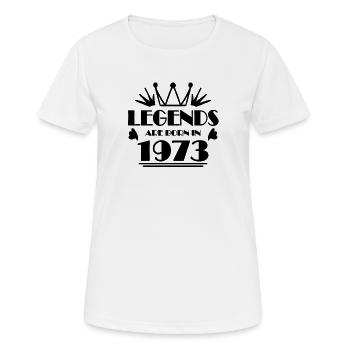 1973 - Jahrgang 1973 - Frauen T-Shirt atmungsaktiv - Weiß - Vorne - AI Model Female 172 dark (172cm)