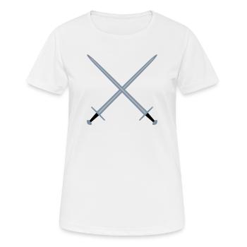 Gekreuzte Schwerter. - Frauen T-Shirt atmungsaktiv - Weiß - Vorne - AI Model Female 172 dark (172cm)