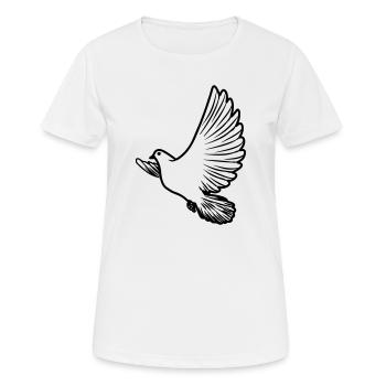 Colombe de la paix transparente - T-shirt respirant Femme - blanc - Devant - AI Model Female 172 dark (172cm)