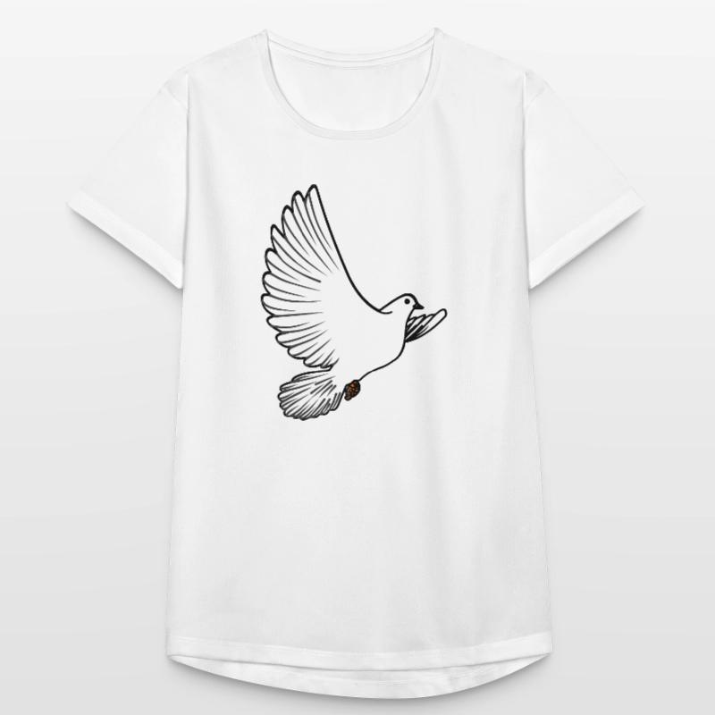 Weiße Taubenbrieftaube Ziertaube oder Friedenstaube Frauen T-Shirt atmungsaktiv
