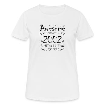 2002 - Jahrgang 2002 - Fantastisch seit 2002 - Frauen T-Shirt atmungsaktiv - Weiß - Vorne - AI Model Female 172 dark (172cm)