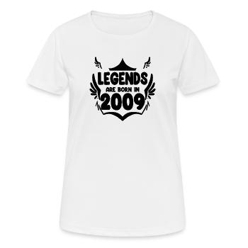 2009 - Frauen T-Shirt atmungsaktiv - Weiß - Vorne - AI Model Female 172 dark (172cm)