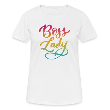 Lady Bos-s - Women's Breathable T-Shirt - white - Front - AI Model Female 172 dark (172cm)