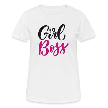 Girl Bos-s - Women's Breathable T-Shirt - white - Front - AI Model Female 172 dark (172cm)
