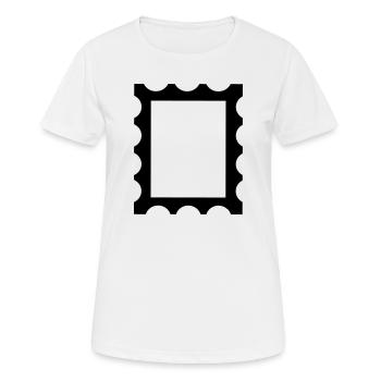 Cadre de contour de tampon - T-shirt respirant Femme - blanc - Devant - AI Model Female 172 dark (172cm)