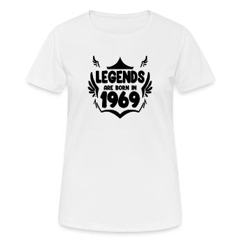 1969 - Jahrgang 1969 - Frauen T-Shirt atmungsaktiv - Weiß - Vorne - AI Model Female 172 dark (172cm)