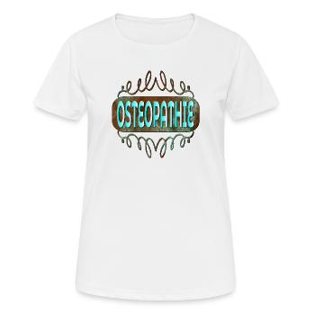 OSTEOPATHIE THERAPIE - PRAXIS - Frauen T-Shirt atmungsaktiv - Weiß - Vorne - AI Model Female 172 dark (172cm)
