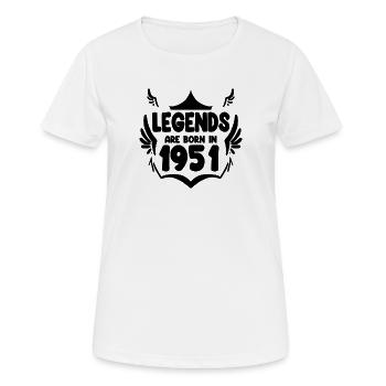 1951 - Born 1951 - Year of birth 1951 - Women's Breathable T-Shirt - white - Front - AI Model Female 172 dark (172cm)