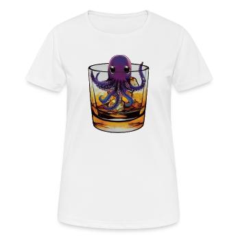 Petit calmar au whisky 🥃 - T-shirt respirant Femme - blanc - Devant - AI Model Female 172 dark (172cm)