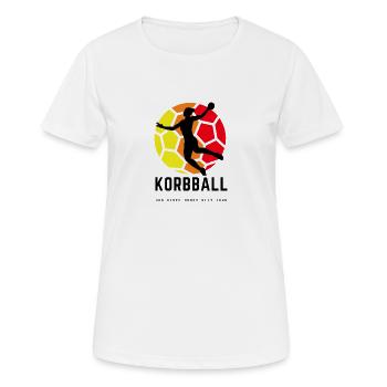 Korbball das beste Hobby seit 1896 - Frauen T-Shirt atmungsaktiv - Weiß - Vorne - AI Model Female 172 dark (172cm)
