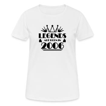 2006 - Jahrgang 2006 - Frauen T-Shirt atmungsaktiv - Weiß - Vorne - AI Model Female 172 dark (172cm)
