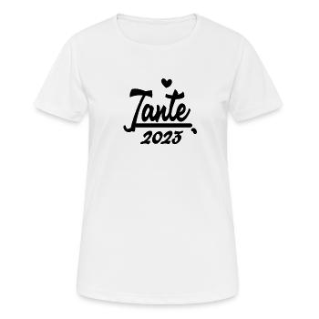 Tante 2023 - Tante werden - Tante Geschenk - Frauen T-Shirt atmungsaktiv - Weiß - Vorne - AI Model Female 172 dark (172cm)