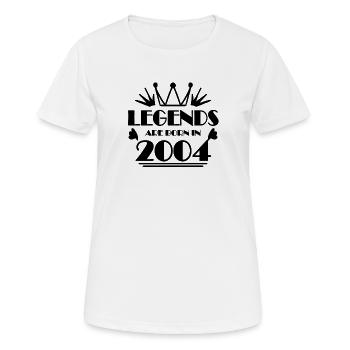 2004 - Jahrgang 2004 - Frauen T-Shirt atmungsaktiv - Weiß - Vorne - AI Model Female 172 dark (172cm)