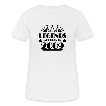 2009 - Jahrgang 2009 - Frauen T-Shirt atmungsaktiv - Weiß - Vorne - AI Model Female 172 dark (172cm)