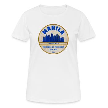 Manila Skyline Pearl of the Orient - Frauen T-Shirt atmungsaktiv - Weiß - Vorne - AI Model Female 172 dark (172cm)