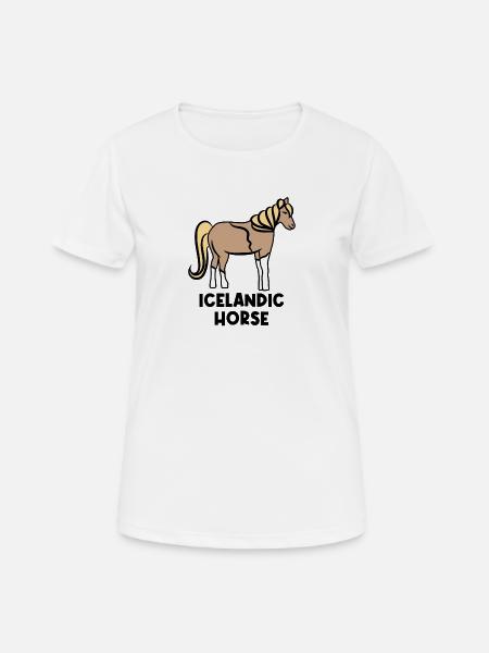 Islandpferde Pferdenarr Haflinger Ross Spruch - Frauen T-Shirt atmungsaktiv - Weiß