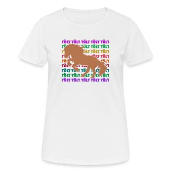 Les chevaux Tölt disent que les chevaux islandais aiment Ross - T-shirt respirant Femme - blanc - Devant - AI Model Female 172 dark (172cm)