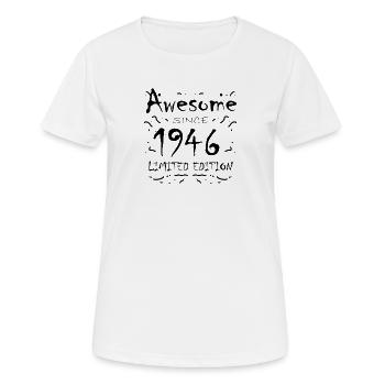 1946 - Born 1946 - Fantastic since 1946 - Women's Breathable T-Shirt - white - Front - AI Model Female 172 dark (172cm)