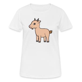 Ziege Ziegen Geiss - Frauen T-Shirt atmungsaktiv - Weiß - Vorne - AI Model Female 172 dark (172cm)