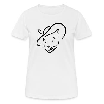 chat botté - T-shirt respirant Femme - blanc - Devant - AI Model Female 172 dark (172cm)