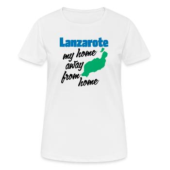 Lanzarote, mein zweites Zuhause - Frauen T-Shirt atmungsaktiv - Weiß - Vorne - AI Model Female 172 dark (172cm)