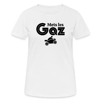 moto, fan de moto, motarde - T-shirt respirant Femme - blanc - Devant - AI Model Female 172 dark (172cm)