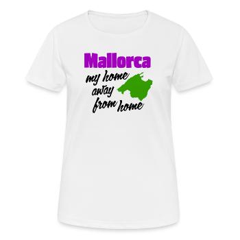Majorque – ma deuxième maison - T-shirt respirant Femme - blanc - Devant - AI Model Female 172 dark (172cm)