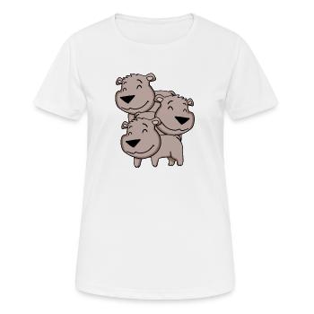 Niedliche Bären - Bär - Frauen T-Shirt atmungsaktiv - Weiß - Vorne - AI Model Female 172 dark (172cm)