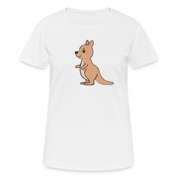 Kangourou - T-shirt respirant Femme - blanc - Devant - AI Model Female 172 dark (172cm)