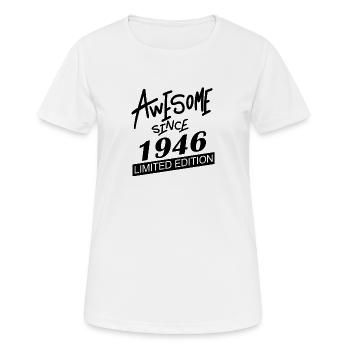1946 - Born 1946 - Fantastic since 1946 - Women's Breathable T-Shirt - white - Front - AI Model Female 172 dark (172cm)