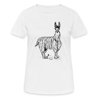 lama - T-shirt respirant Femme - blanc - Devant - AI Model Female 172 dark (172cm)