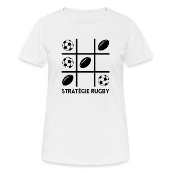 Rugby, Rugby-Sport, Rugby-Humor - Frauen T-Shirt atmungsaktiv - Weiß - Vorne - AI Model Female 172 dark (172cm)