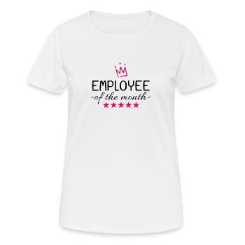 Cadeau de l’employé du mois - T-shirt respirant Femme - blanc - Devant - AI Model Female 172 dark (172cm)