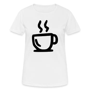 hot cup - Women's Breathable T-Shirt - white - Front - AI Model Female 172 dark (172cm)