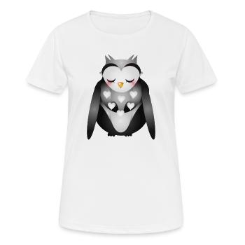 cute dreamy owl - Women's Breathable T-Shirt - white - Front - AI Model Female 172 dark (172cm)