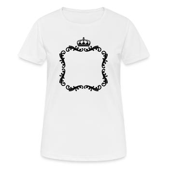Cadre avec couronne cadre décoratif pour photo - T-shirt respirant Femme - blanc - Devant - AI Model Female 172 dark (172cm)