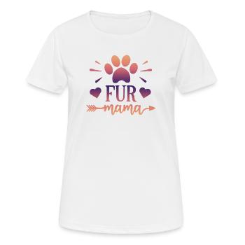Maman à fourrure - T-shirt respirant Femme - blanc - Devant - AI Model Female 172 dark (172cm)