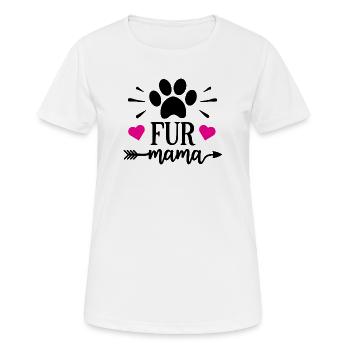 Maman à fourrure - T-shirt respirant Femme - blanc - Devant - AI Model Female 172 dark (172cm)