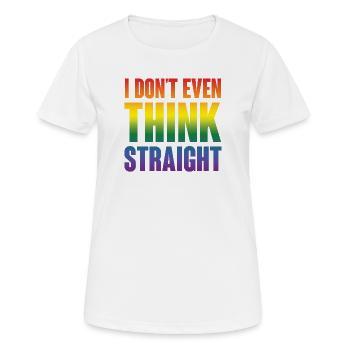 Ich denke nicht einmal klar - Frauen T-Shirt atmungsaktiv - Weiß - Vorne - AI Model Female 172 dark (172cm)